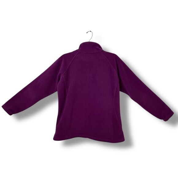Columbia Dotswarm II Full Zip Fleece Jacket Women’s Large Purple Gray Sherpa - Picture 2 of 11